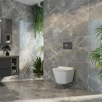 Harmony Grey Marble Look Matt Porcelain Tile 600x1200mm