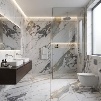 Lavish White Marble Look Polished Porcelain Tile 600x1200mm