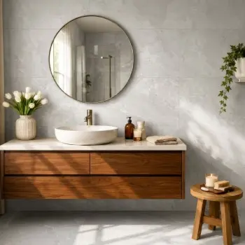 Linen White Cross Travertine Look Matt Porcelain Tile 600x1200mm