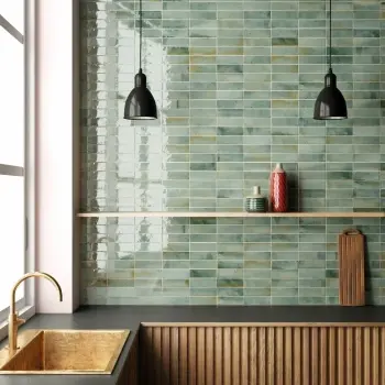 Luma Celadon Green Gloss Ceramic Wall Tile 65x200mm