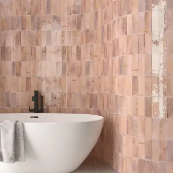 Luma Pink Gloss Ceramic Wall Tile 65x200mm