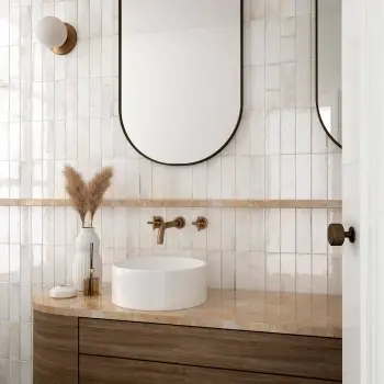 Luma Antique White Gloss Ceramic Wall Tile 65x200mm