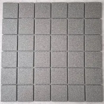 Grey Speckled Unglazed Porcelain Square Mosaic 306x306mm