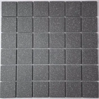 Black Speckled Unglazed Porcelain Square Mosaic 306x306mm