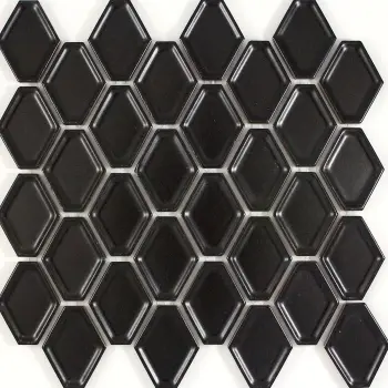Black Matt Porcelain Honeycomb Mosaic 250x325mm