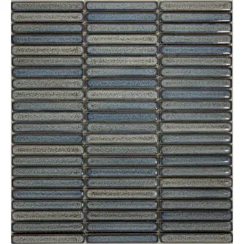 Mottled Grey Gloss Porcelain KitKat Mosaic 292x308mm