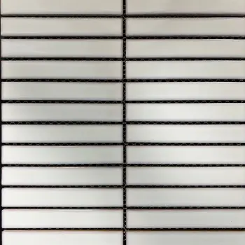 Antique White Gloss Porcelain KitKat Finger Mosaic 296x300mm