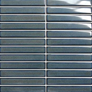 Mottled Grey Gloss Porcelain KitKat Finger Mosaic 296x300mm