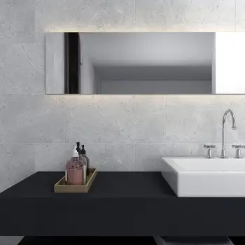 Bourke Light Grey Stone Look Matt Porcelain Tile 298x600mm