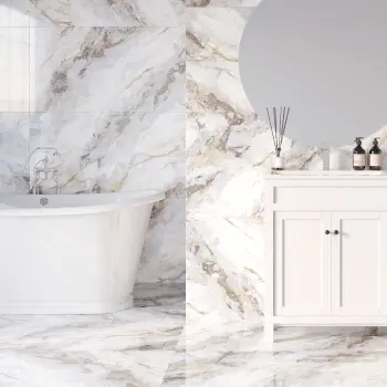 Pienza  Grey Marble Look Polished Porcelain Tile 600x1200mm