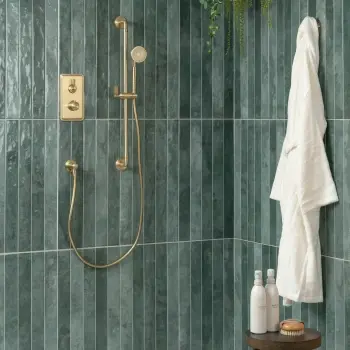 Ponto Green Stone Look Gloss Ceramic Tile 316x600mm