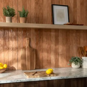 Ponto Terracotta Stone Look Gloss Ceramic Tile 316x600mm