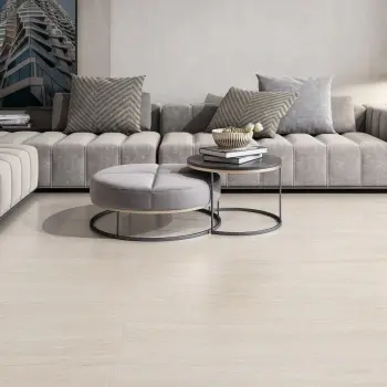 Portland Beige Vein Cut Travertine Look Matt Porcelain Tile 600x1200mm