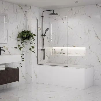 Carrera Gold Marble Look Polished Porcelain Tile 300x600mm