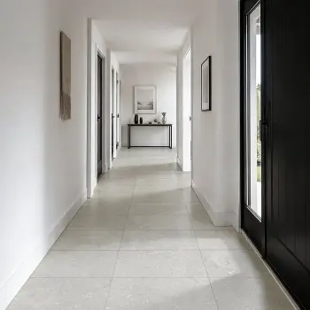 Cobbles Light Grey Stone Look Matt Ceramic Tile 298x600mm