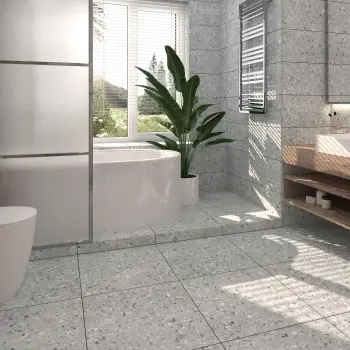 Mixy Grey Terrazzo Look Matt Porcelain Tile 298x600mm