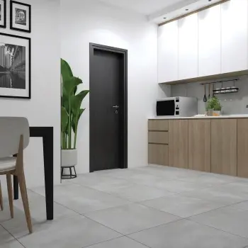 Naturals Dark Grey Concrete Look Matt Porcelain Tile 600x600mm