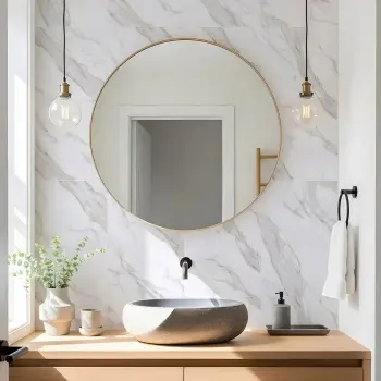 Vintage White Marble Look Matt Porcelain Tile 300x600mm