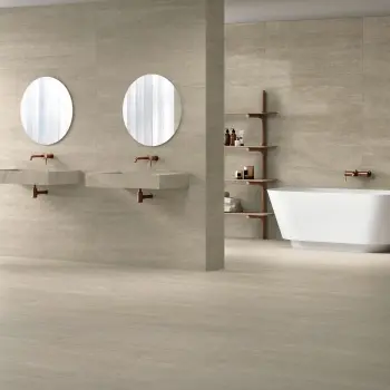 Roca Serena Vein Cut Moka Travertine Look Matt Porcelain Tile 600x1200mm