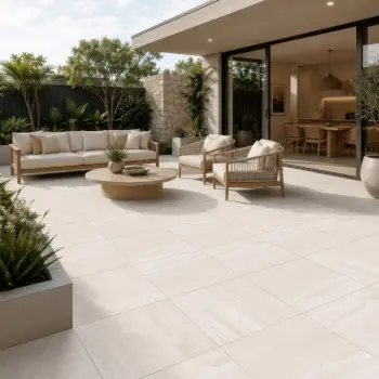Rochetta Ivory Stone Look Slip Resistant Porcelain Outdoor Pavers 600x600mm
