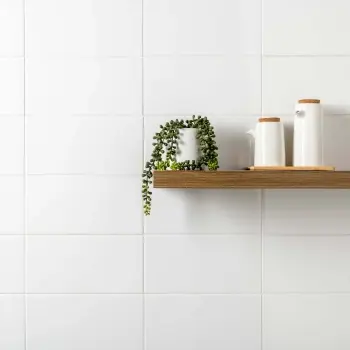 Rubik Flat White Gloss Ceramic Tile 150x300mm