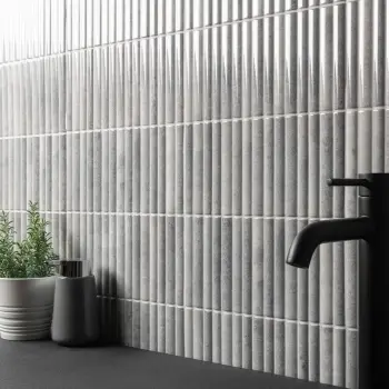 Rubik Grey Kitkat Look Gloss Ceramic Tile 150x300mm