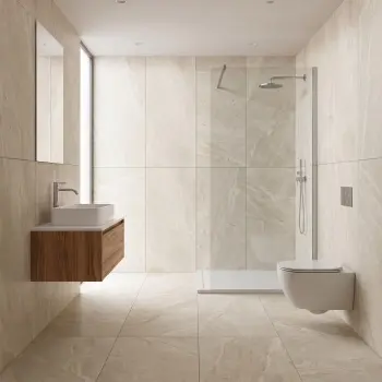 Sena White Cross Travertine Look Matt Porcelain Tile 600x1200mm