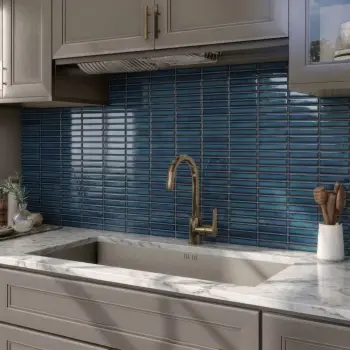 Shadow Dark Green Gloss Porcelain KitKat Finger Mosaic 296x300mm