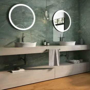 Roca Topazio Green Marble Look Polished Porcelain Wall Tile 600x1200mm