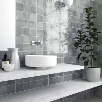 Verticale Blue Stone Look Gloss Porcelain Tile 100x100mm