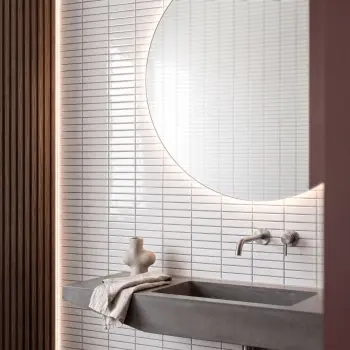 White Gloss Porcelain KitKat Mosaic 282x308mm