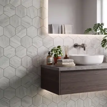 Stone Grey Matt Porcelain Hexagon Mosaic 256x295.5mm