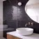 Black Gloss Porcelain Penny Round Mosaic 294x315mm