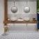 Olympia Blue Mixed Pattern Look Slip Resistant Porcelain Tile 200x200mm