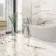 Barnaby White Marble Look Polished Porcelain Tile 600x1200mm