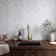Carrara Look Matt Porcelain Herringbone Mosaic 210x270mm