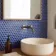 Cobalt Blue Gloss Porcelain Penny Round Mosaic 294x315mm
