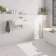 Galactic White Concrete Look Slip Resistant Porcelain Tile 1200x600mm