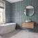 Icon Blue Quartzite Look Matt Porcelain Mosaic 300x300mm