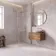 Mons Light Grey Limestone Look Matt Porcelain Tile 600x600mm