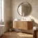 Pero Beige Cross Travertine Look Matt Porcelain Tile 298x600mm