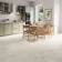 Crea Ivory Cross Travertine Look Matt Porcelain Tile 600x600mm