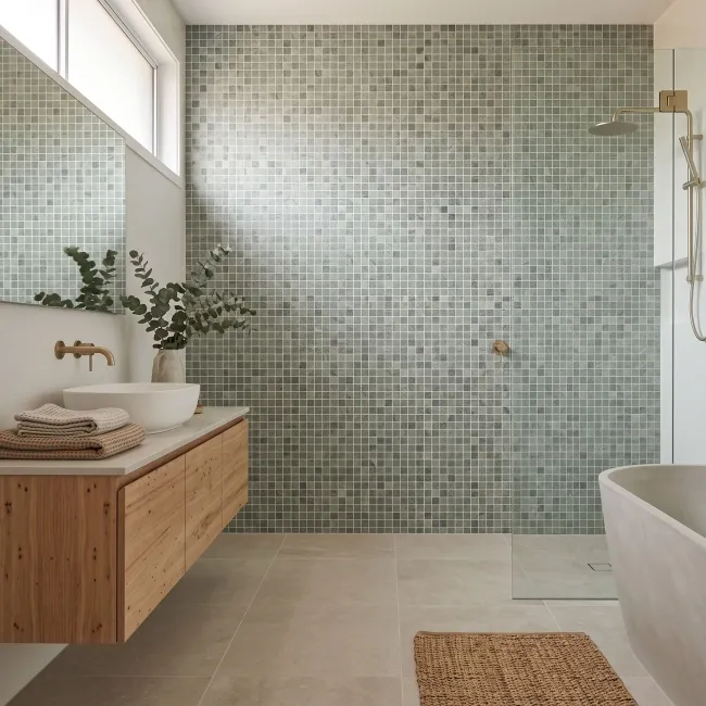 Icon Green Quartzite Look Matt Porcelain Mosaic 300x300mm
