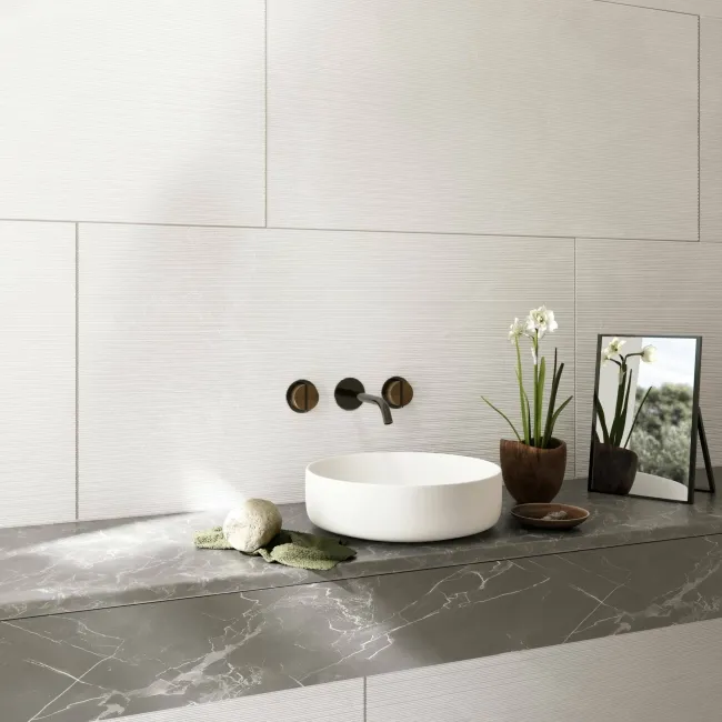 Precious White Onyx Look Decor Silk Porcelain Tile 600x1200mm