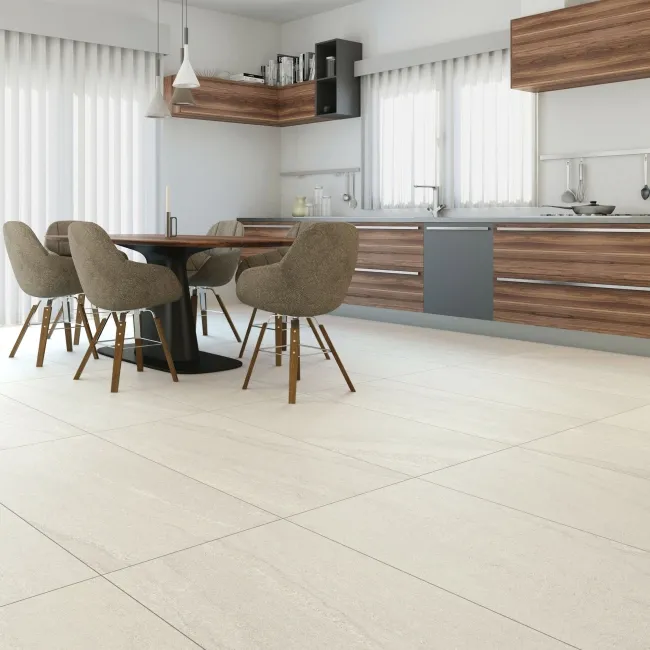 Sonosand White Stone Look Matt Porcelain Tile 600x1200mm