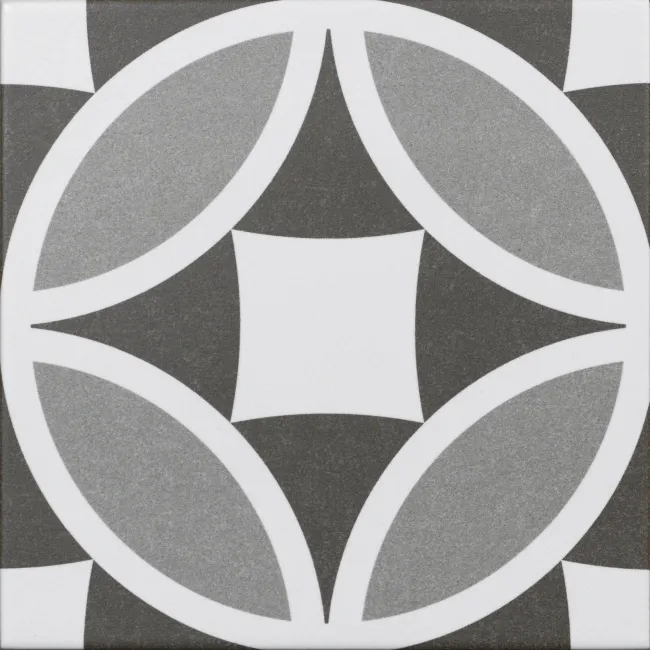 Olympia Grey Mixed Pattern Look Slip Resistant Porcelain Tile 200x200mm