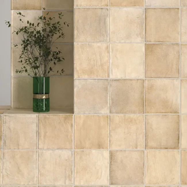 Sabbia Beige Stone Look Matt Ceramic Tile 100x100mm