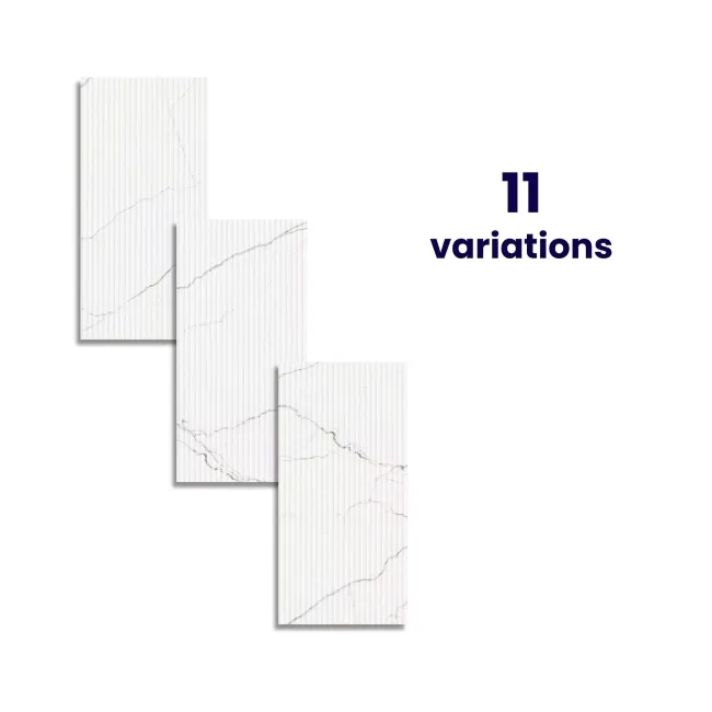 Roca Lincoln Decor White Marble Look Matt Ceramic Tile 300x600mm