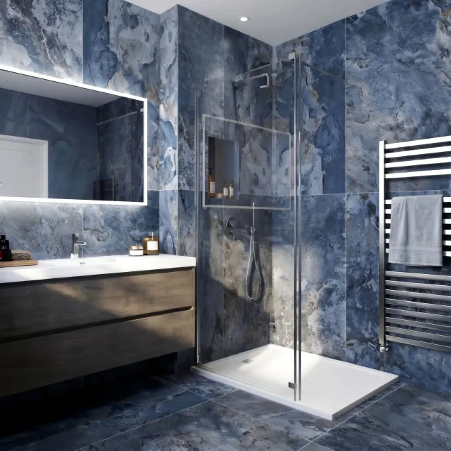 Nordic Blue Slate Look Slip Resistant Porcelain Tile 600x1200mm