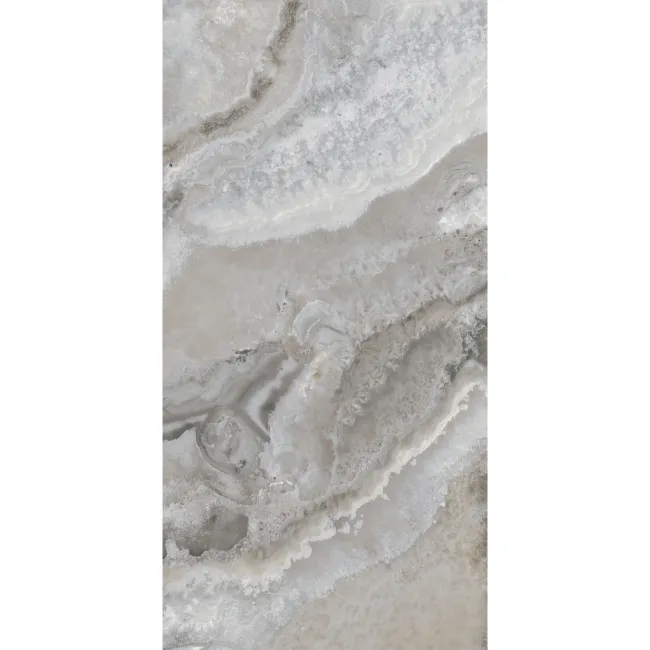 Royal Onyx Look Grey Polished Porcelain Tile 600x1200mm